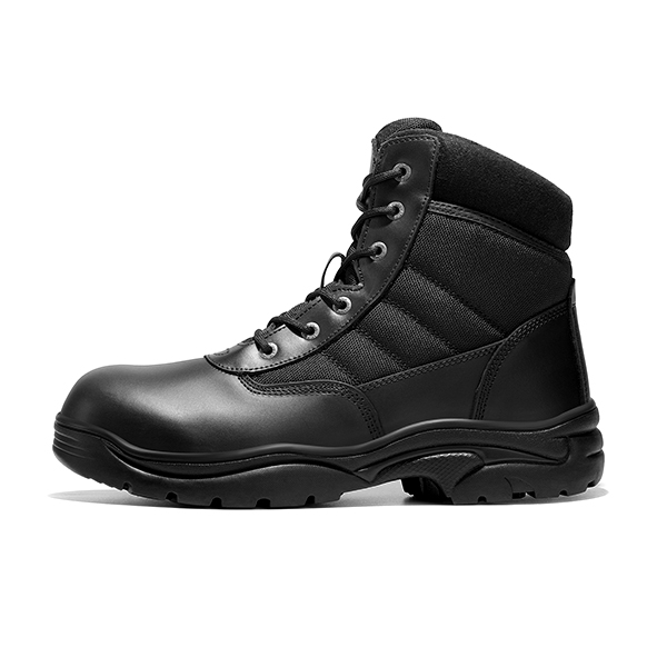 Men's Ankle-High Tactical Work Boots - BLACK - 5